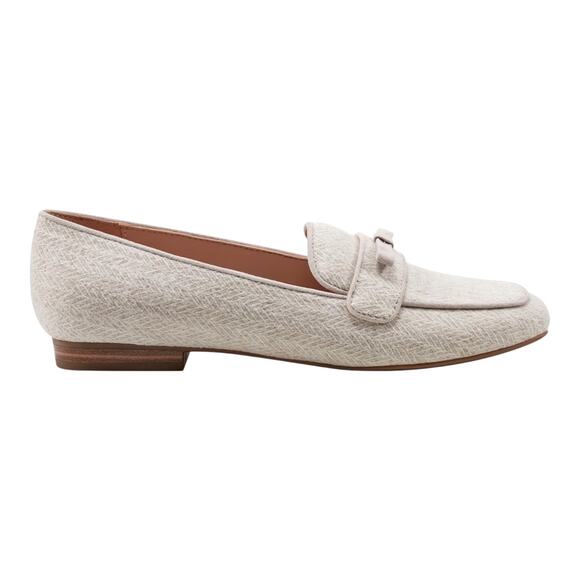 Bandolino Women's Meonna Square Toe Bow Detail Loafers Ivory Size 9 1/2 - Picture 2 of 5
